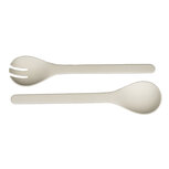 Zuperzozial Veggie Salad Server set Coconut White - C-PLA saladebestek Zuperzozial Veggie Salad Server set Coconut White - C-PLA saladebestek
