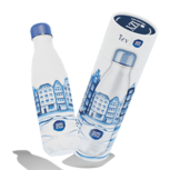 IZY Bottles RVS dubbelwandige drinkfles 500ml - Delfts Blauw Canal Houses IZY Bottles RVS dubbelwandige drinkfles 500ml - Delfts Blauw Canal Houses