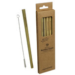 Zuperzozial Bamboo Straws - Bamboe houten rietjes - 6 stuks met schoonmaakborstel Zuperzozial Bamboo Straws - Bamboe houten rietjes - 6 stuks met schoonmaakborstel