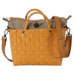 Handed By Dash Handbag van gerecycled plastic - Sunset Yellow met rits Handed By Dash Handbag van gerecycled plastic - Sunset Yellow met rits