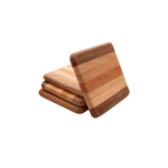 Glasonderzetter van gerecycled hout - set van 4 stuks 9,5cm Glasonderzetter van gerecycled hout - set van 4 stuks 9,5cm