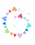 Olino Paperworks Fairtrade slinger, Hartjes groot en klein van Lokta Eco papier Olino Paperworks Fairtrade slinger, Hartjes groot en klein van Lokta Eco papier