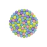 Sjaal met Verhaal vilten onderzetter - Pasteltinten rond 20cm Sjaal met Verhaal vilten onderzetter - Pasteltinten rond 20cm