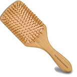 Grote bamboehouten haarborstel met knoppen Grote bamboehouten haarborstel met knoppen