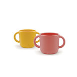 Ekobo Training Cup Set Coral/Mimosa - Siliconen bekers met 2 oren Ekobo Training Cup Set Coral/Mimosa - Siliconen bekers met 2 oren
