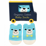 REX London Baby sokjes van biologisch katoen - Bear Blue REX London Baby sokjes van biologisch katoen - Bear Blue