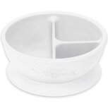 Green Sprouts silicone suction learning bowl - Witte kom met vakjes en zuignap Green Sprouts silicone suction learning bowl - Witte kom met vakjes en zuignap