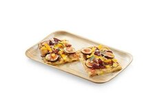 Palmblad bord plat 16x24cm, Bio wegwerp bord in pak 25 stuks. Palmblad bord plat 16x24cm, Bio wegwerp bord in pak 25 stuks.