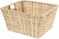 Fairtrade mand van gevlochten bamboe - 50x40x26cm Fairtrade mand van gevlochten bamboe - 50x40x26cm