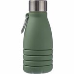 Opvouwbare siliconen waterfles met karabijnhaak 550ml BPA vrij - Olijfgroen Opvouwbare siliconen waterfles met karabijnhaak 550ml BPA vrij - Olijfgroen