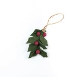 Sjaal met Verhaal kersthanger van vilt - Holly Berry Sjaal met Verhaal kersthanger van vilt - Holly Berry