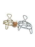 The RS Collection Ijzeren theerekje of muffinhouder - geel The RS Collection Ijzeren theerekje of muffinhouder - geel