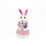 Sjaal met Verhaal Paashaas eiwarmer van vilt - Roze