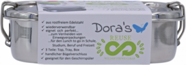 Dora's RVS lunchbox met inleg bordje van roestvrij staal Dora's RVS lunchbox met inleg bordje van roestvrij staal