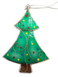 FairTrade Capiz kersthanger - Kerstboom met versiering FairTrade Capiz kersthanger - Kerstboom met versiering