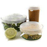Dotz set van 6 silicone vershouddeksels, flexible tops Dotz set van 6 silicone vershouddeksels, flexible tops
