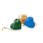 FairTrade groot houten wens hart - set van 3 gekleurde harten