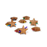 FairTrade houten wenssterretje met gekleurd wensbriefje, Small