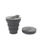 Hunu Collapsible Silicone Cup 355ml Charcoal - Opvouwbare koffiebeker 