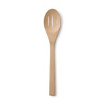 Bambu Give it a Rest Slotted Spoon. Bamboe houten schuimspaan met steuntje.