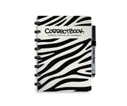 Correctbook A5 Blanco of Lijntjes Brave Zebra - Notitieboek met pen en wisdoekje 
