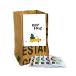 Superwaste Tealight Mery X-Mas! Kerst Waxine houder gerecyclede theezakken incl. thee 