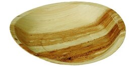 Palmblad bord rond medium 24cm - Bio wegwerp borden, pak 25 stuks
