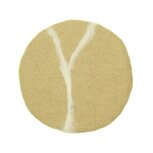 Sjaal met Verhaal ronde vilten onderzetter - Sealife Marble Zand