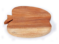 FairTrade houten onderzetter in appel vorm 20cm.