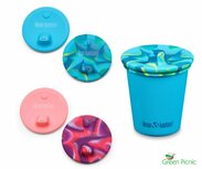 Kid Kanteen silicone Sippy Lid TieDye - Tuitdeksels voor kinderbekers in blauw of roze