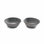 Barebones Enamel Bowl Slate Grey - set grijze kommen