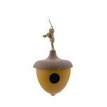Point Virgule bamboevezel vogelhuisje eikel okergeel
