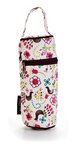 Keep Leaf Organic Insulated Bottle Bag Birds - Flessentas met rits 