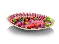 Palmblad serveerschaal groot, 42cmx28cm pak van 5 stuks