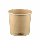 Bio SoepBeker kraftkarton/PLA 480ml bruin, pak 25 stuks