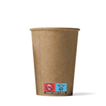 Bio wegwerpbeker kraft karton/PLA - 3,6dl Ø90mm, pak 50 stuks 