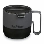 Klean Kanteen Rise Mug 399ml Asphalt - Dubbelwandige RVS mok met oor 