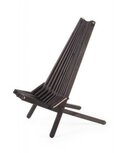 EcoFurn EcoChair, tuinstoel in zwart geolied dennenhout EcoFurn EcoChair, tuinstoel in zwart geolied dennenhout
