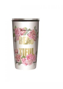 Bamboo cup Deluxe SlideCup Beautiful Roses Gold